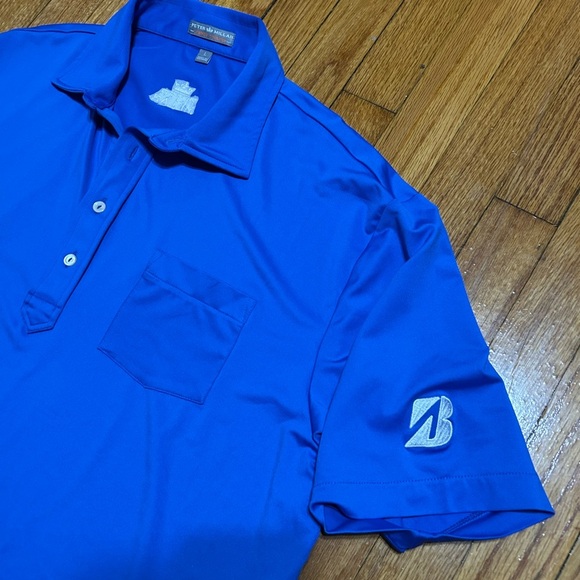 Peter Millar Summer Comfort Men Embroidered Short Sleeve Golf Polo Shirt Size L - Picture 4 of 10